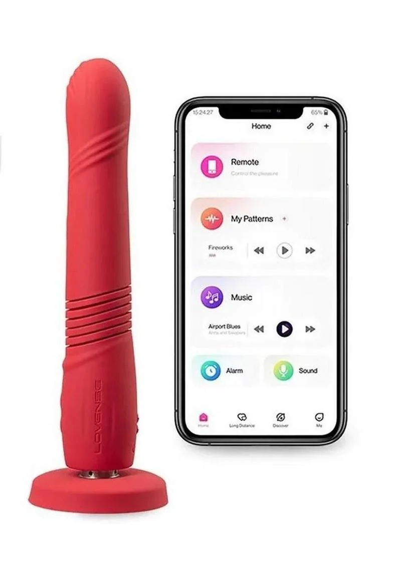 Lovense Gravity Bluetooth App-Controlled Thrusting And Vibrating Silicone Dildo - Image 2