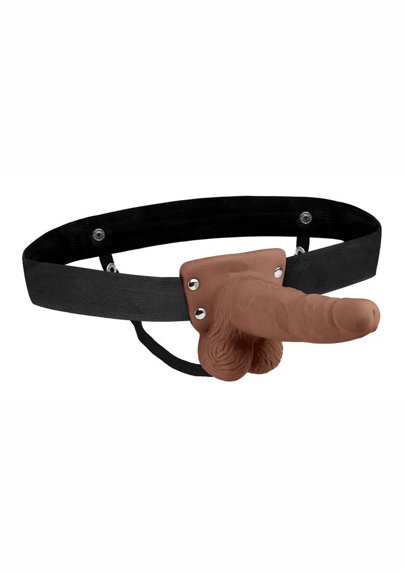 Lux Fetish 6in Rechargeable Strap-On with Balls Unisex And Adjustable