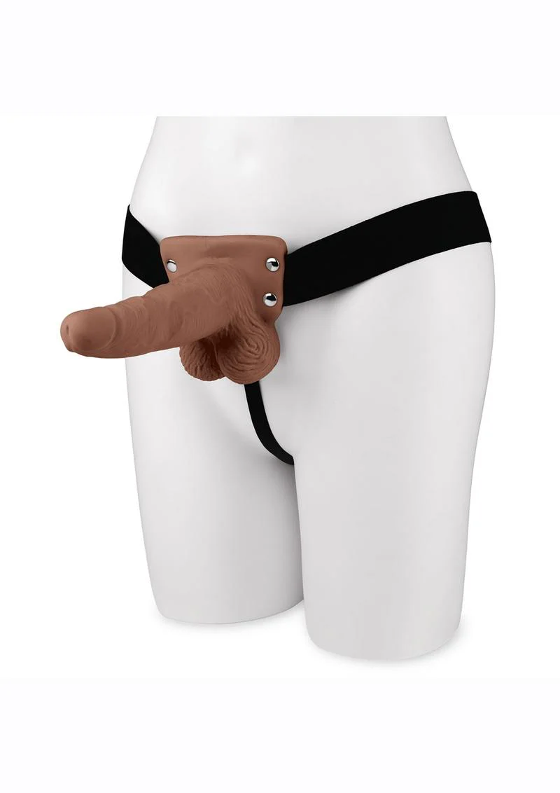 Lux Fetish 6in Rechargeable Strap-On with Balls Unisex And Adjustable - Image 2