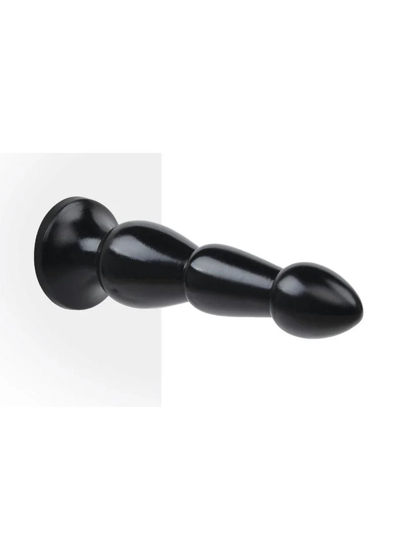 Lux Fetish Ribbed Butt Plug with Suction Base - Image 2