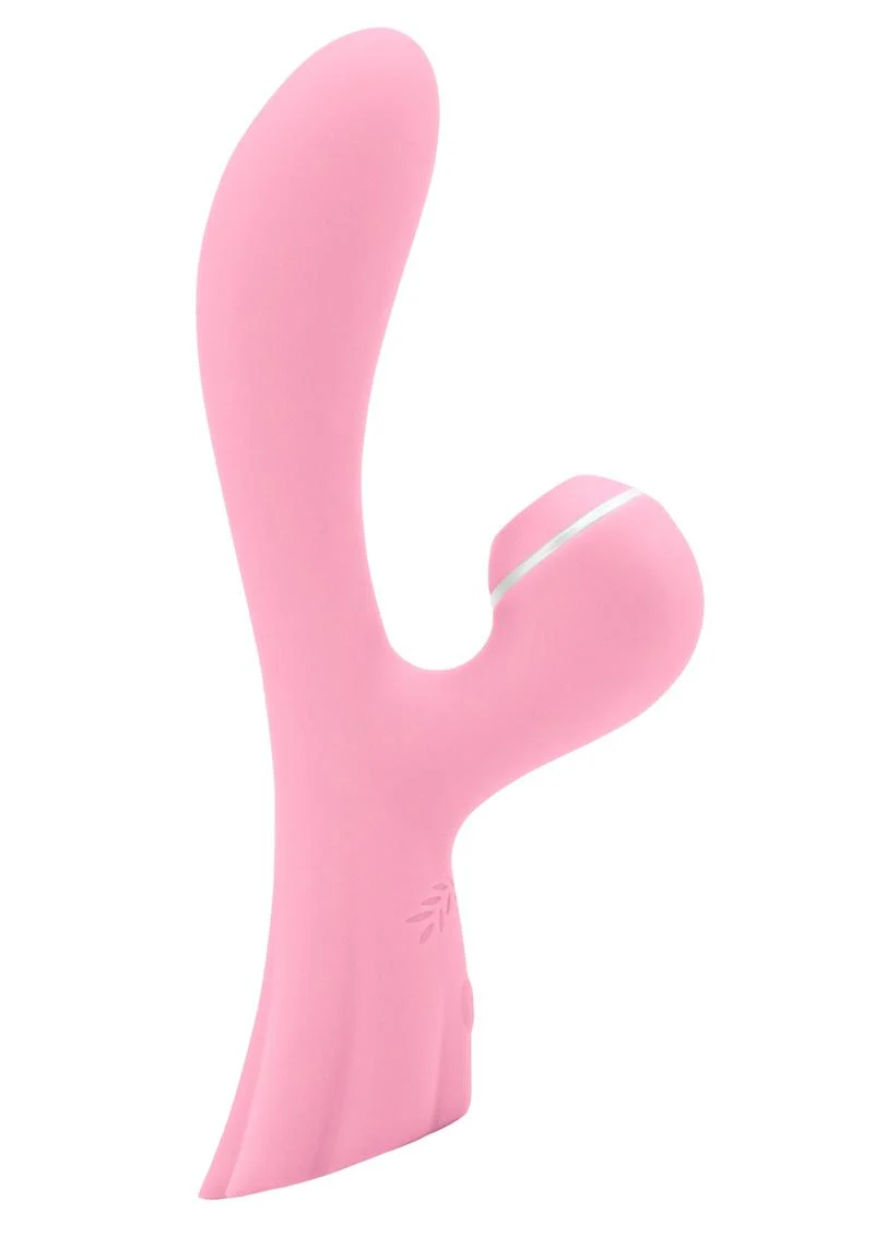 Luxe Aura Rechargeable Silicone Suction Vibe Teal Clitoral Stimulator - Image 4