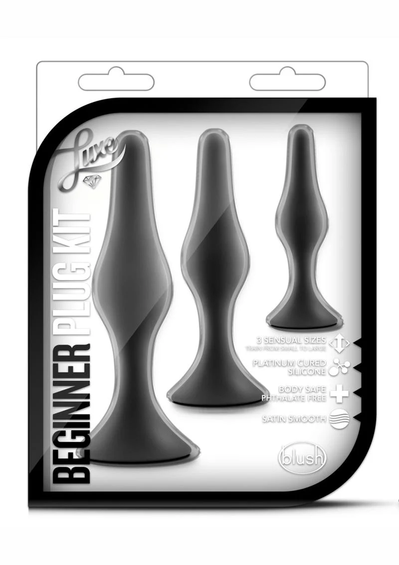 Luxe Beginner Silicone Butt Plug Kit Sensual Sizes - Image 4