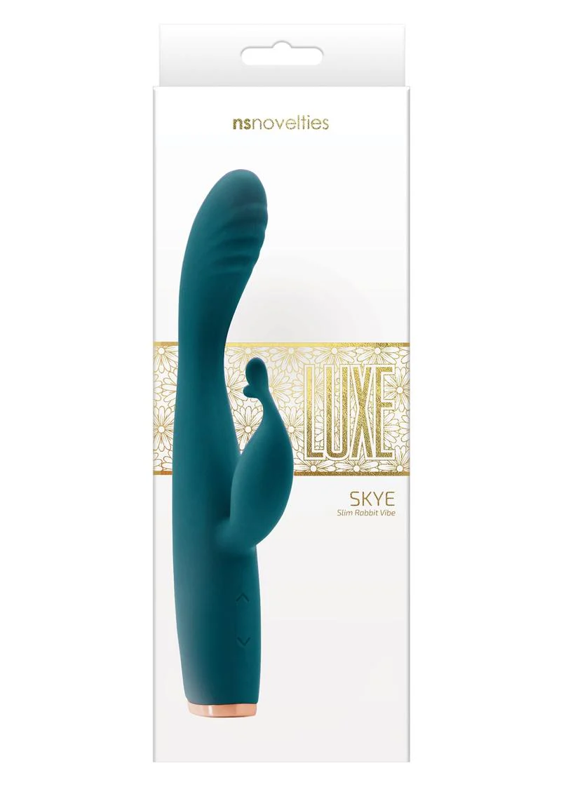 Luxe Skye Silicone Rechargeable Slim Rabbit Vibrator - Image 5