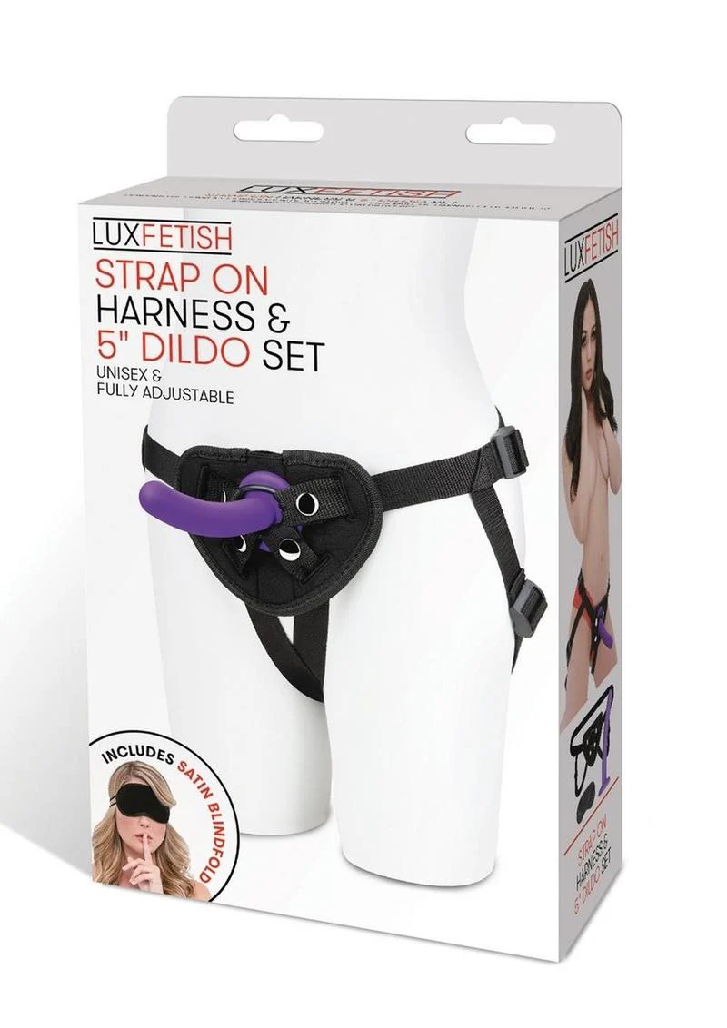 LUXFETISH Unisex Adjustable Strap-On Harness And Silicone Dildo - Image 4