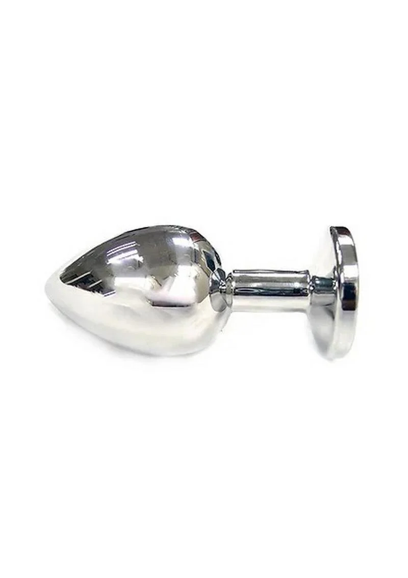 Luxury Stainless Steel Butt Plug with Pink Gem - Image 2