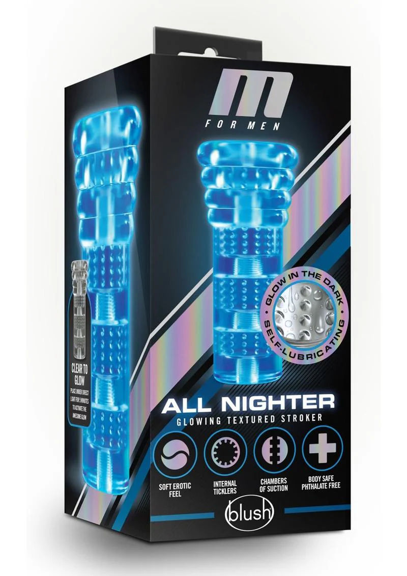 M For Men All Nighter Glow-in-the-Dark Self-Lubricating Stroker - Image 4