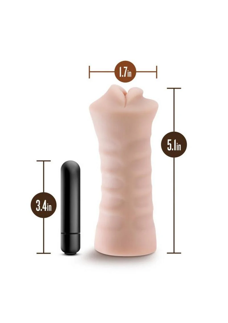 M For Men Angie Vibrating Masturbator With Bullet Vibration - Image 3