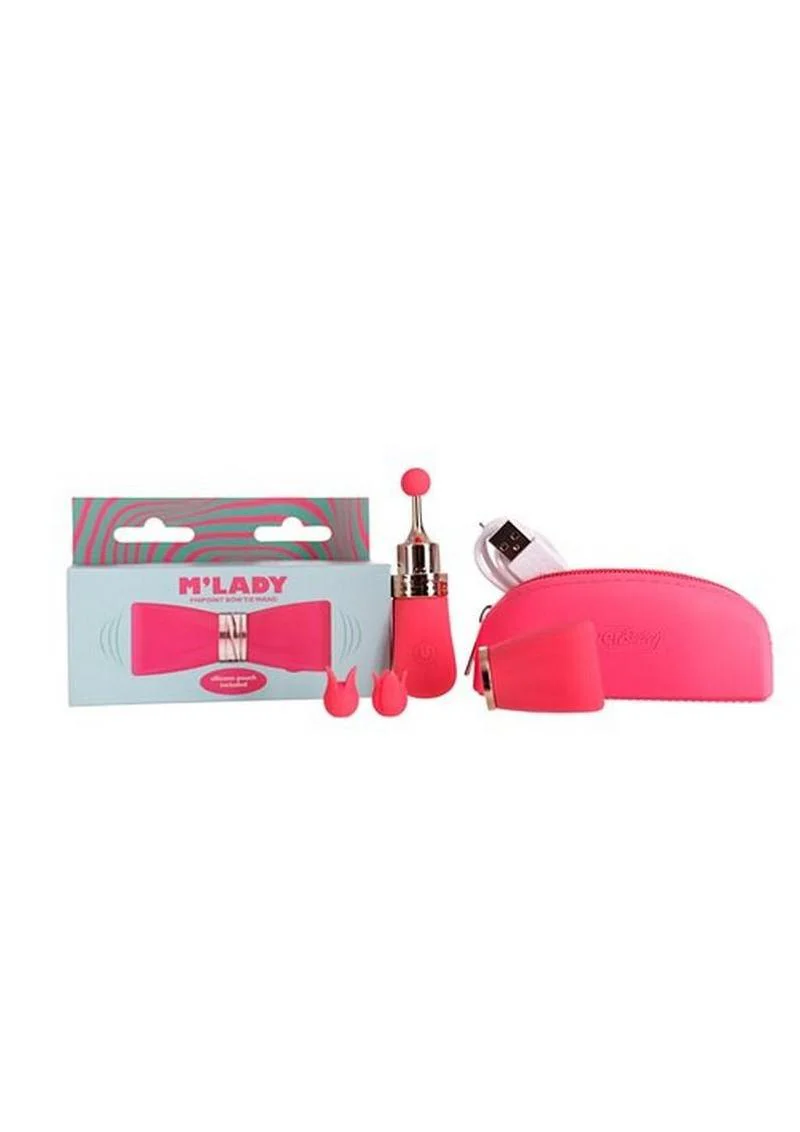 M’Lady Pinpoint Bowtie Wand Vibrator - Image 3