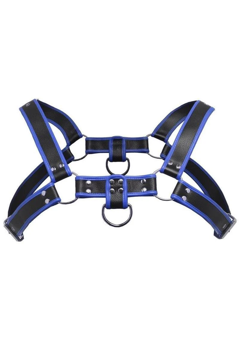 Master Series Bulldog Harness Blue Leather