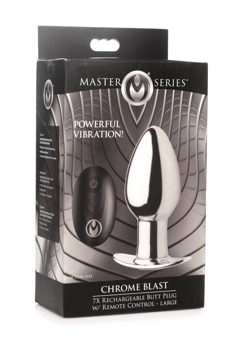 Master Series Chrome Blast 7X Large Butt Plug - Image 8