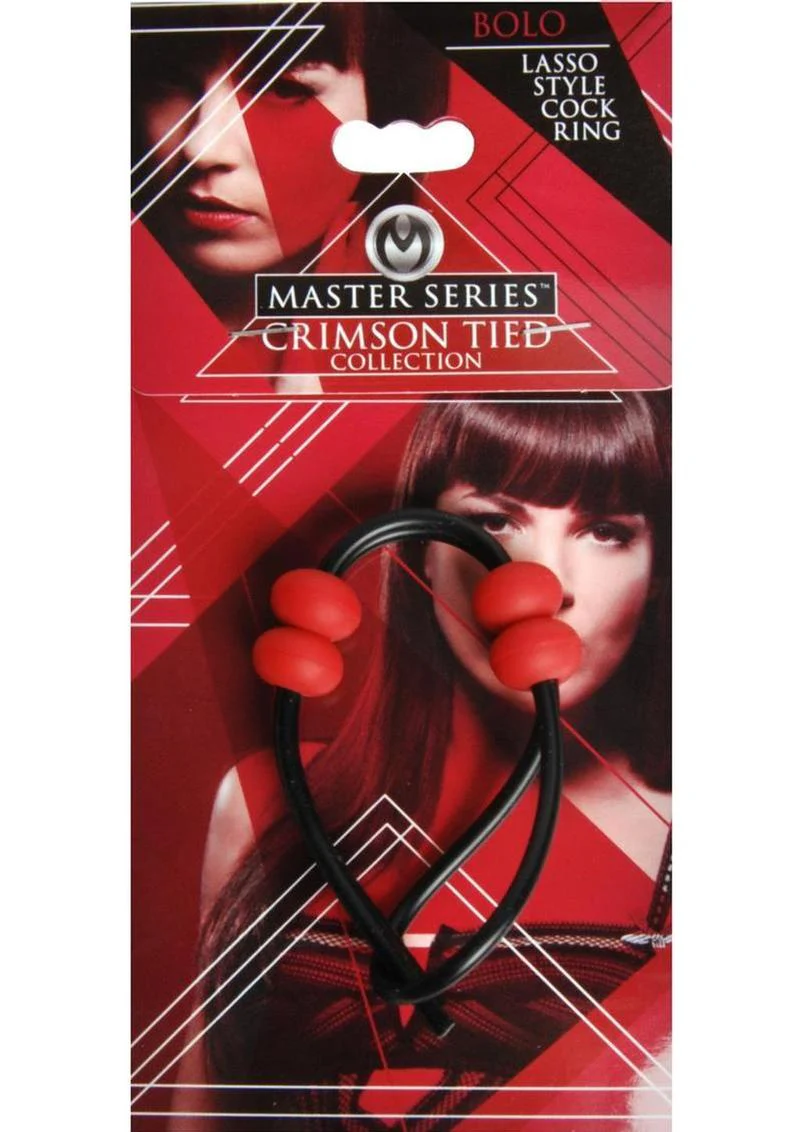 Master Series Crimson Tied Bolo Adjustable Lasso Style Cock Ring - Image 3
