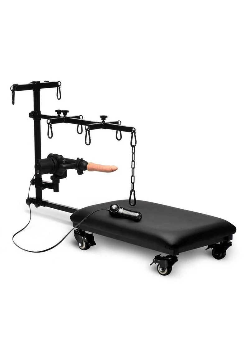 Master Series Hog Tie Restraint Rack with Sex Machine - Image 2