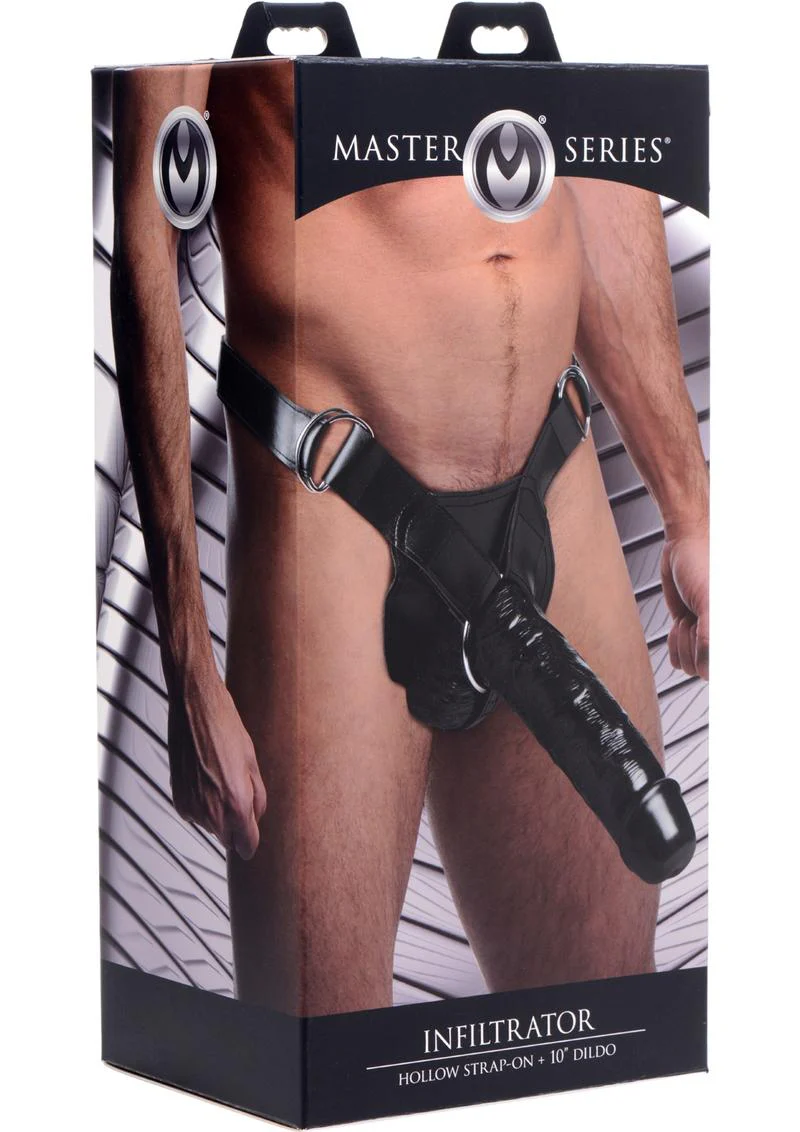 Master Series Infiltrator Hollow Strap-On Dildo with Adjustable Harness - Image 4