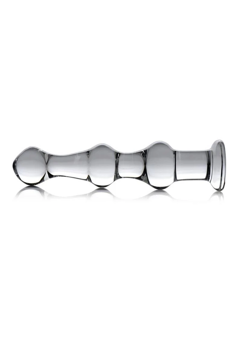 Master Series Mammoth 3 Bumps Advanced Stimulation Glass Dildo - Image 3