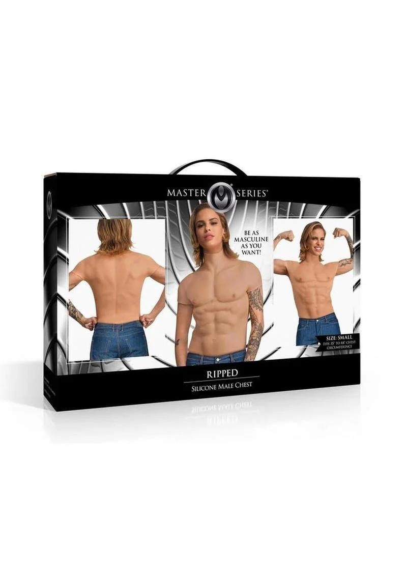Master Series Ripped Silicone Male Chest Shirt - Image 7
