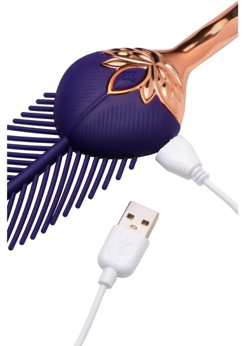 Master Series The Tickler Vibrating Silicone Feather Tickler - Image 2