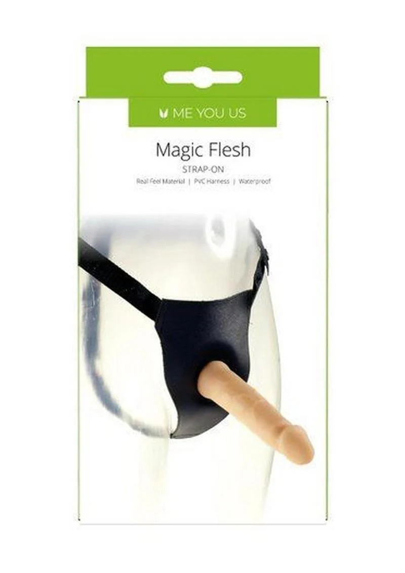 Me You Us Magic Flesh Strap-On Dildo with Adjustable PVC Harness - Image 3