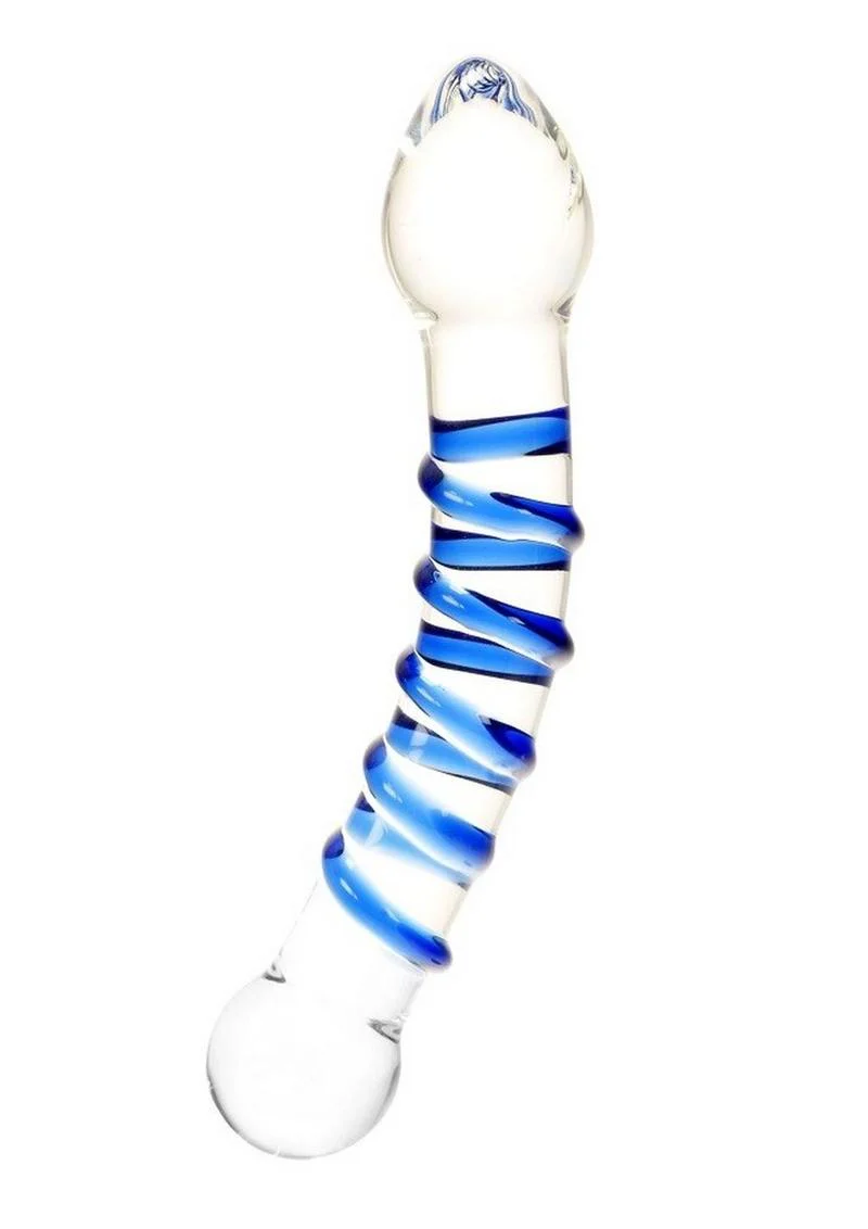 ME YOU US Textured Ice G-Spot And P-Spot Teaser Glass Dildo