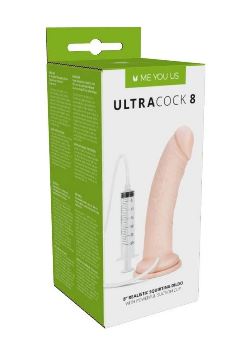 Me You Us Ultra Cock Realistic Squirting Dildo with Suction Cup - Image 4
