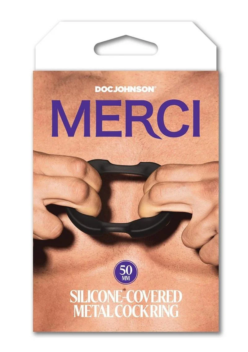 Merci Silicone-Covered Metal Cock Ring - Image 6