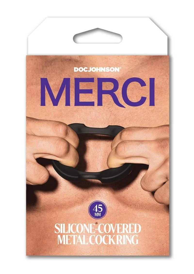 Merci Silicone-Covered Metal Cock Ring - Image 8