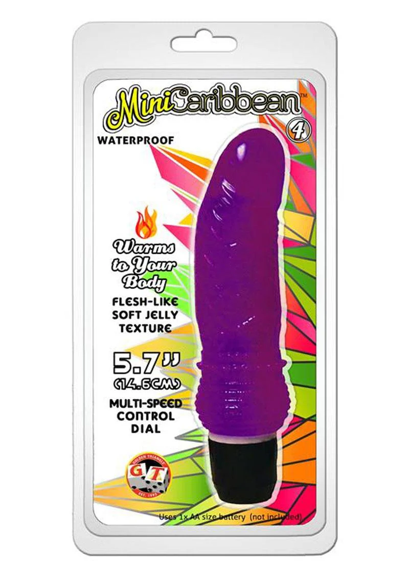 Mini Caribbean Waterproof Soft Jelly Texture Vibrator - Image 3