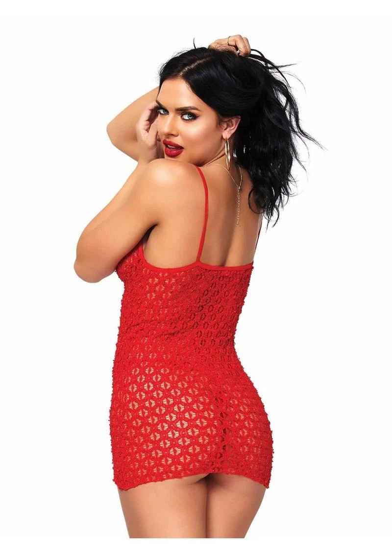 Mini Dress with Lace Up Front and G-String - Image 4
