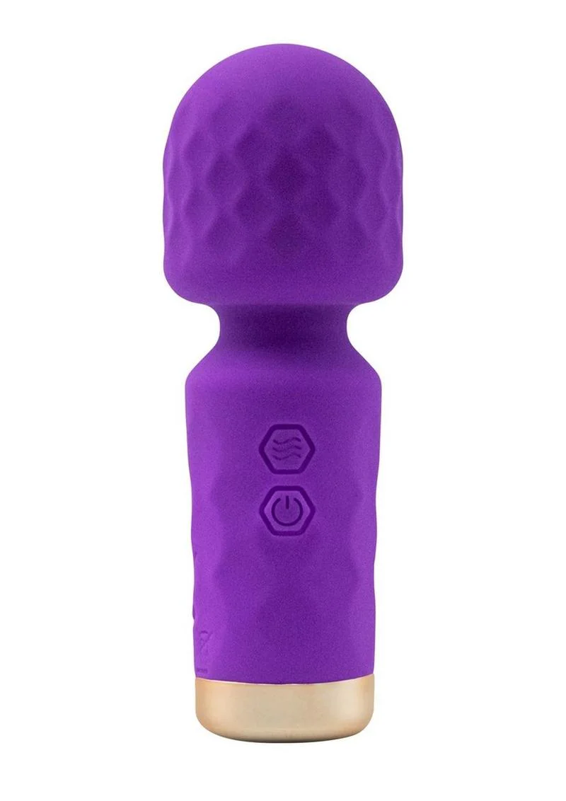 M'Lady Mini Vibrating Wand Rechargeable Silicone Vibrator - Image 3