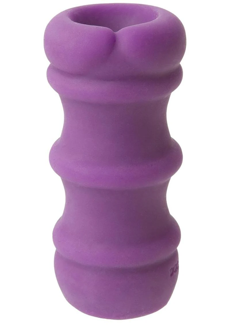 Mood Pleaser Thick Ribbed UltraSkyn Masturbator Purple - Image 3