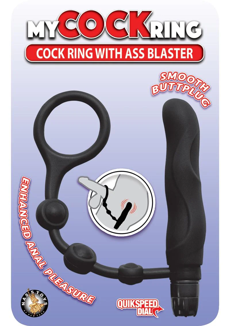 My Cock Ring Silicone Cock with Vibrating Ass Blaster Butt Plug - Image 2
