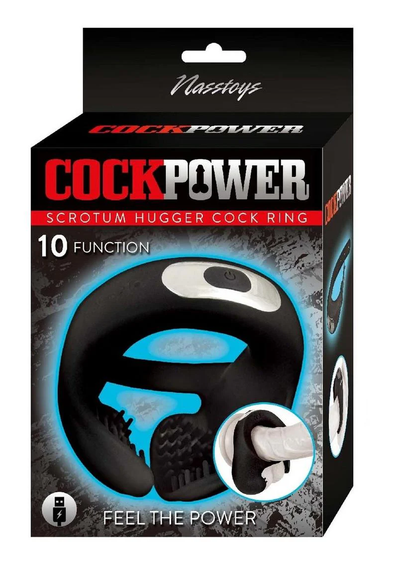 Nasstoys CockPower Scrotum Hugger Rechargeable Silicone Cock Ring - Image 4