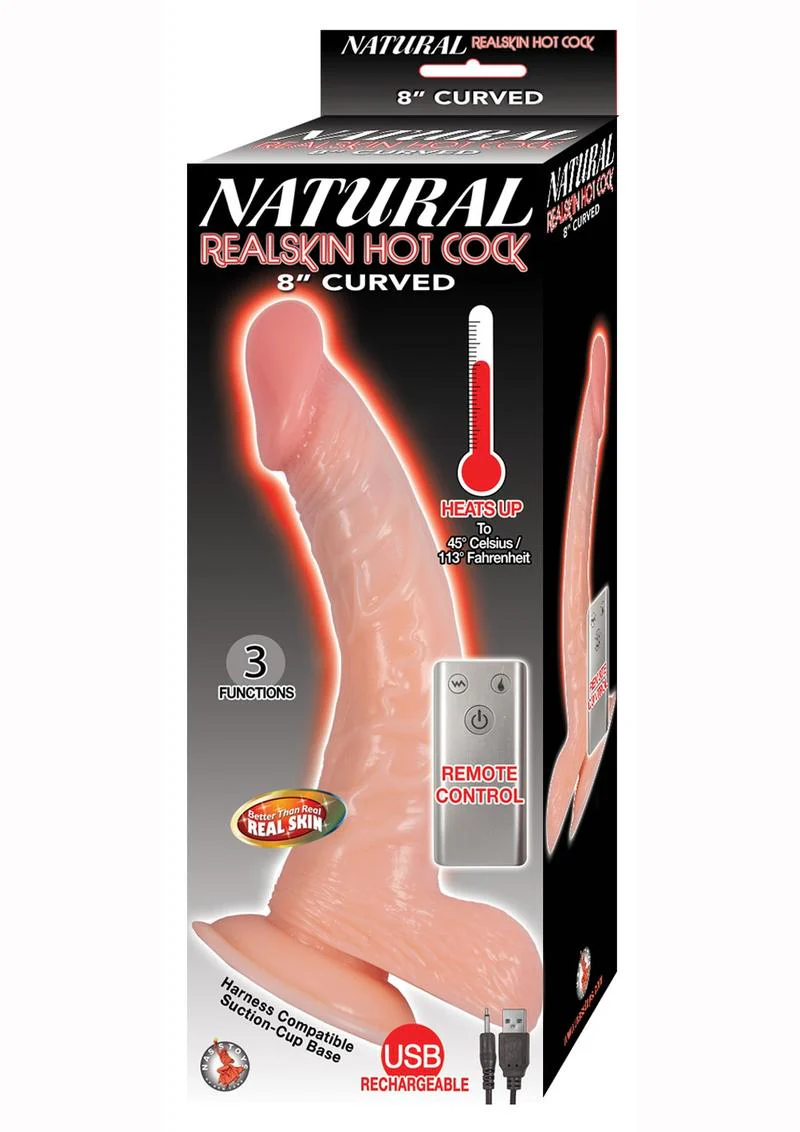 Natural Realskin Hot Cock Curved Realskin Dildo - Image 3