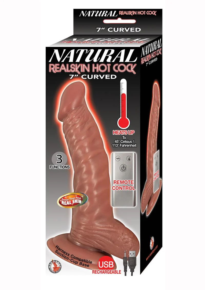 Natural Realskin Hot Cock Curved Realskin Dildo - Image 4