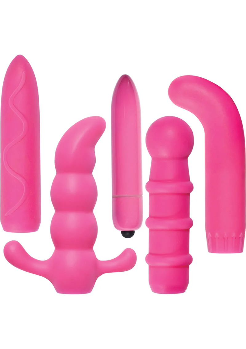 Naughty Explorer Kit - Pure Silicone 4-Piece Set with 5-Speed Bullet