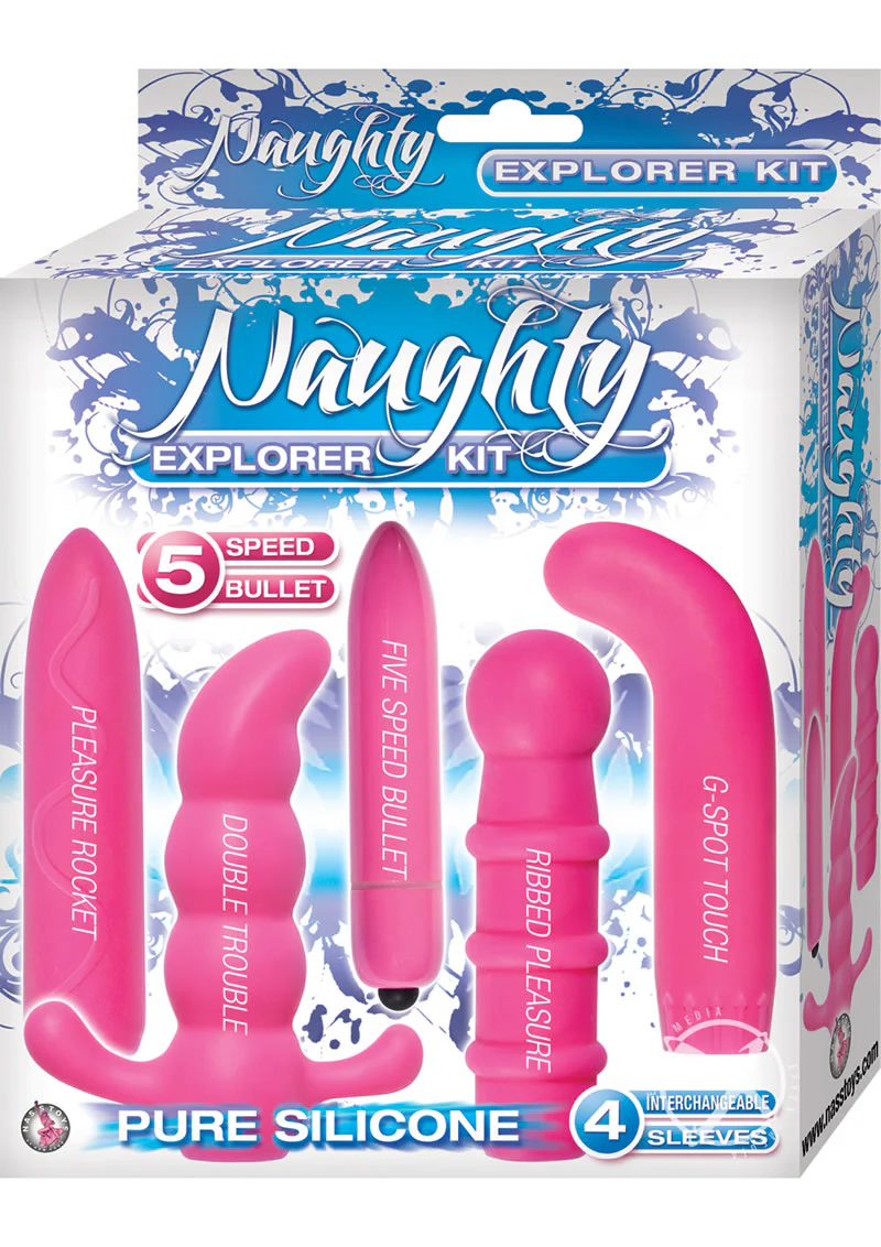 Naughty Explorer Kit - Pure Silicone 4-Piece Set with 5-Speed Bullet - Image 2