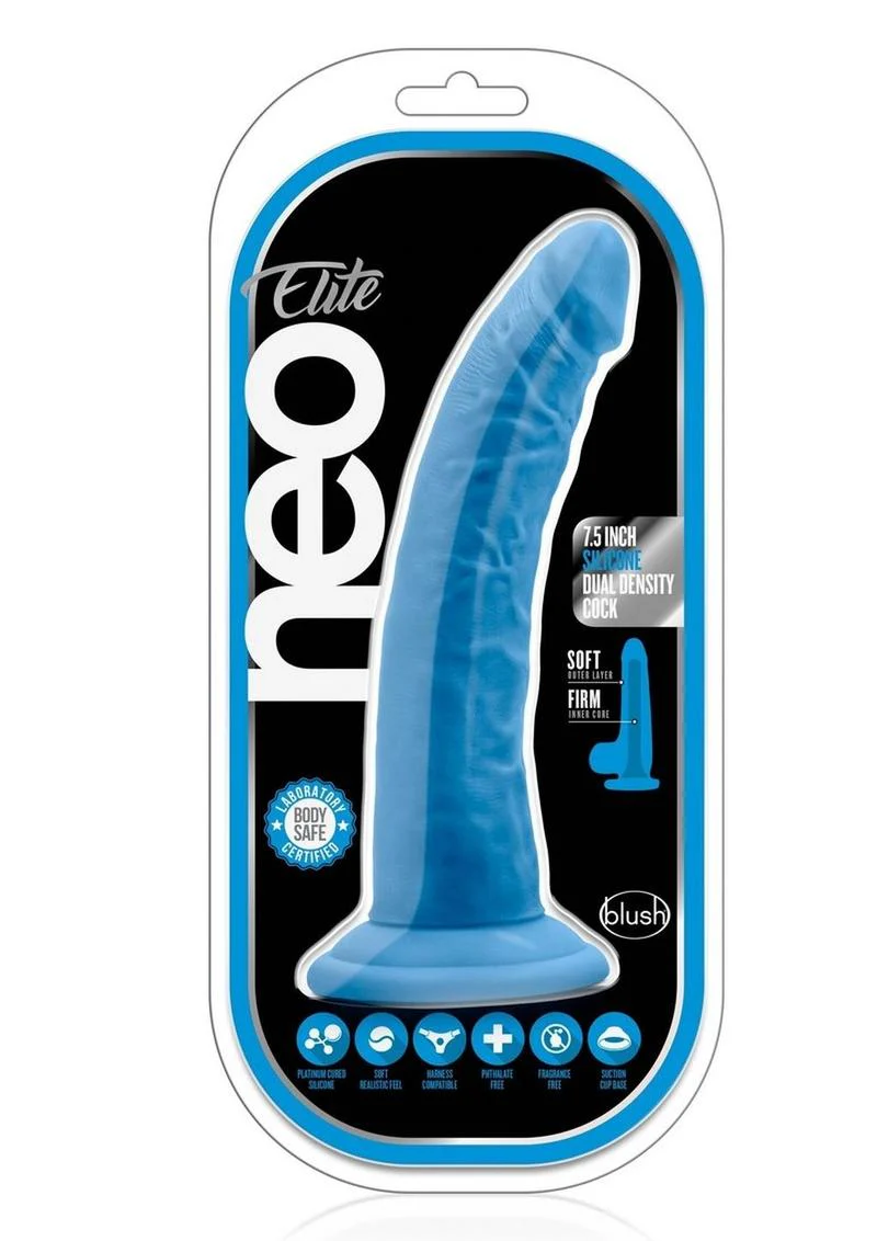 Neo Elite Dual-Density Blush Silicon And Harness Compatible Dildo - Image 4