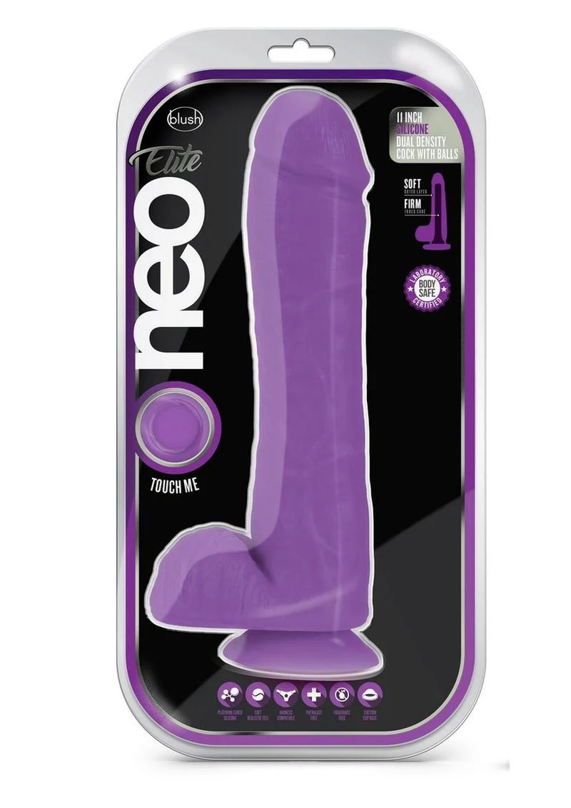 Neo Elite Silicone Dual Density Cock with Balls - Image 22