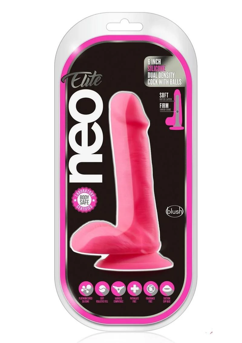 Neo Elite Silicone Dual Density Cock with Balls - Image 24