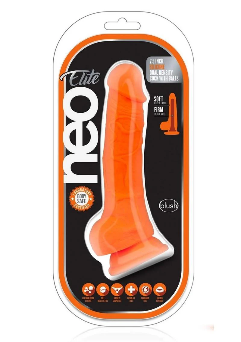 Neo Elite Silicone Dual Density Cock with Balls - Image 25