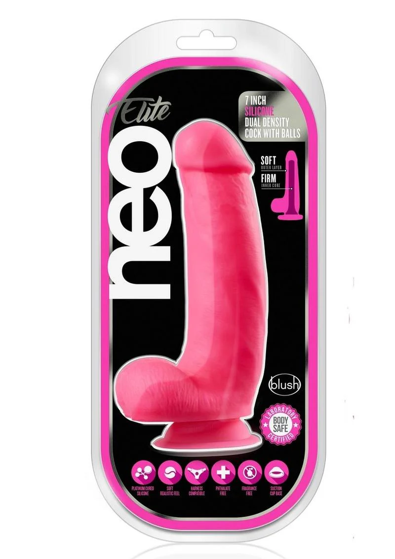 Neo Elite Silicone Dual Density Cock with Balls - Image 27