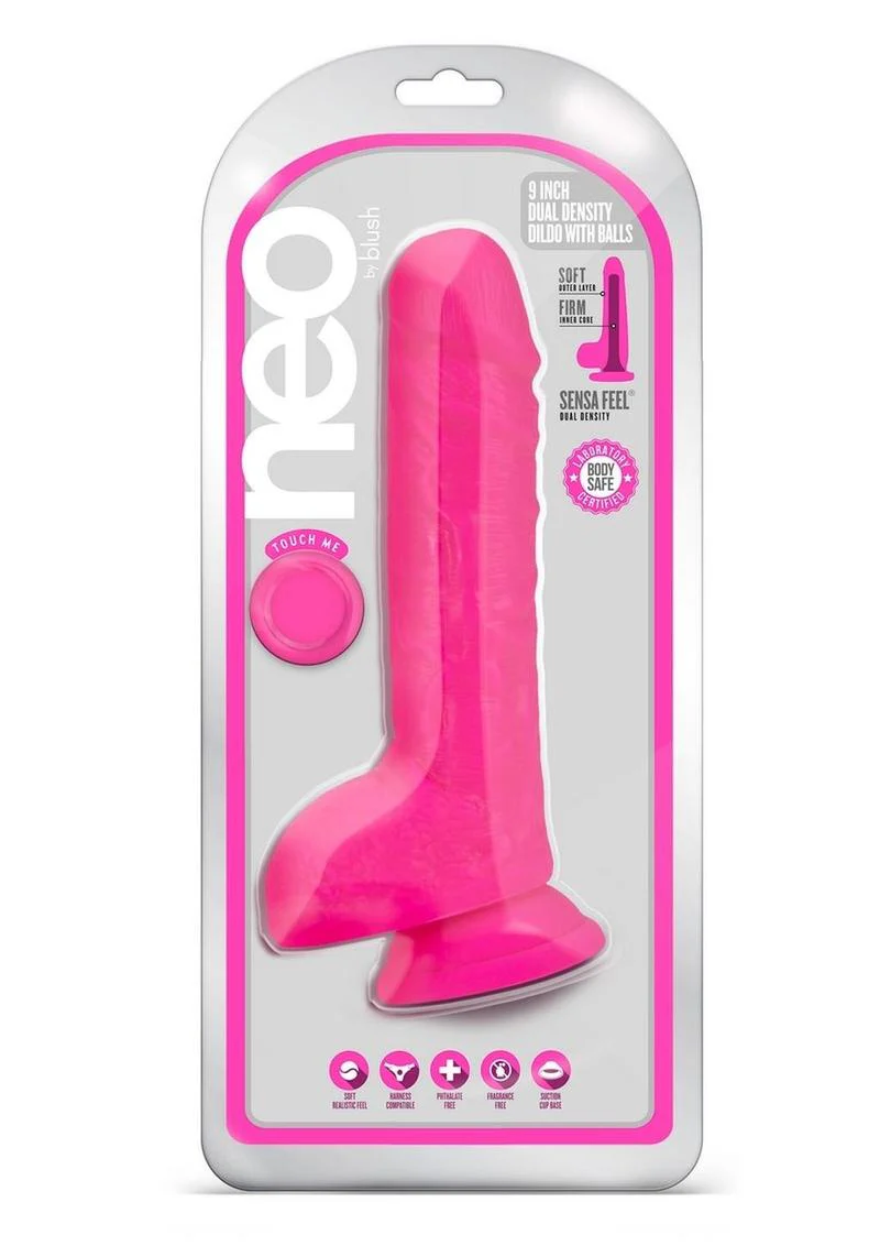 Neo Fragrance-Free Dual Density Dildo With Balls - Image 30