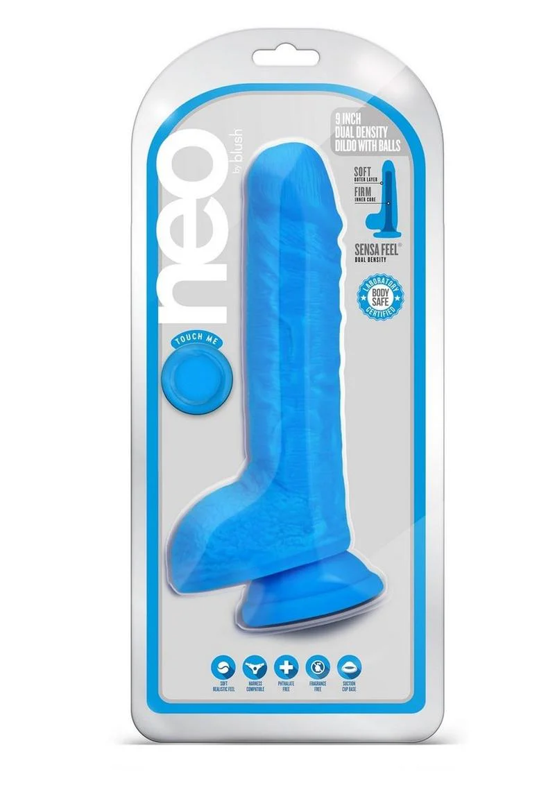 Neo Fragrance-Free Dual Density Dildo With Balls - Image 31