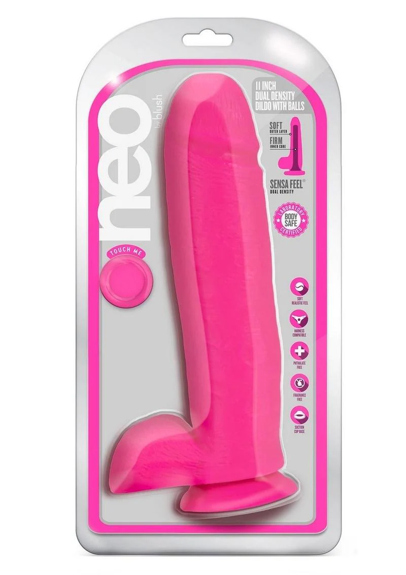 Neo Fragrance-Free Dual Density Dildo With Balls - Image 39