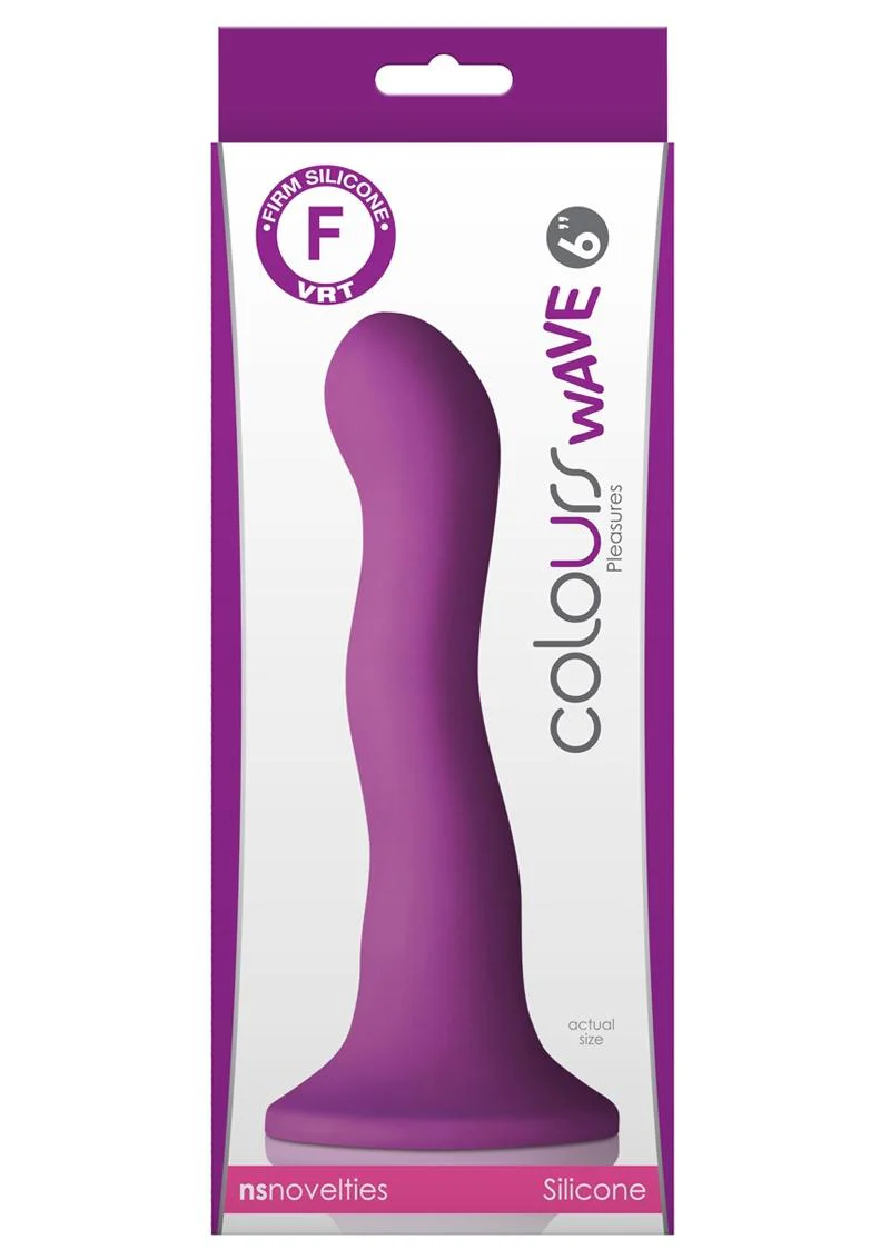 NS Novelties Colours Wave Suction-Cup Base Silicone Dildo - Image 4