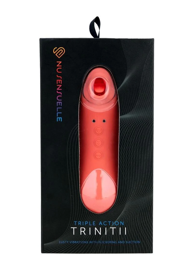 Nu Sensuelle Trinitii Triple Action Suction Vibrator Flickering Tongue - Image 3