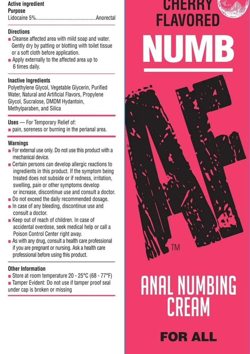 Numb AF Cherry Flavored Anal Numbing Cream - Image 3