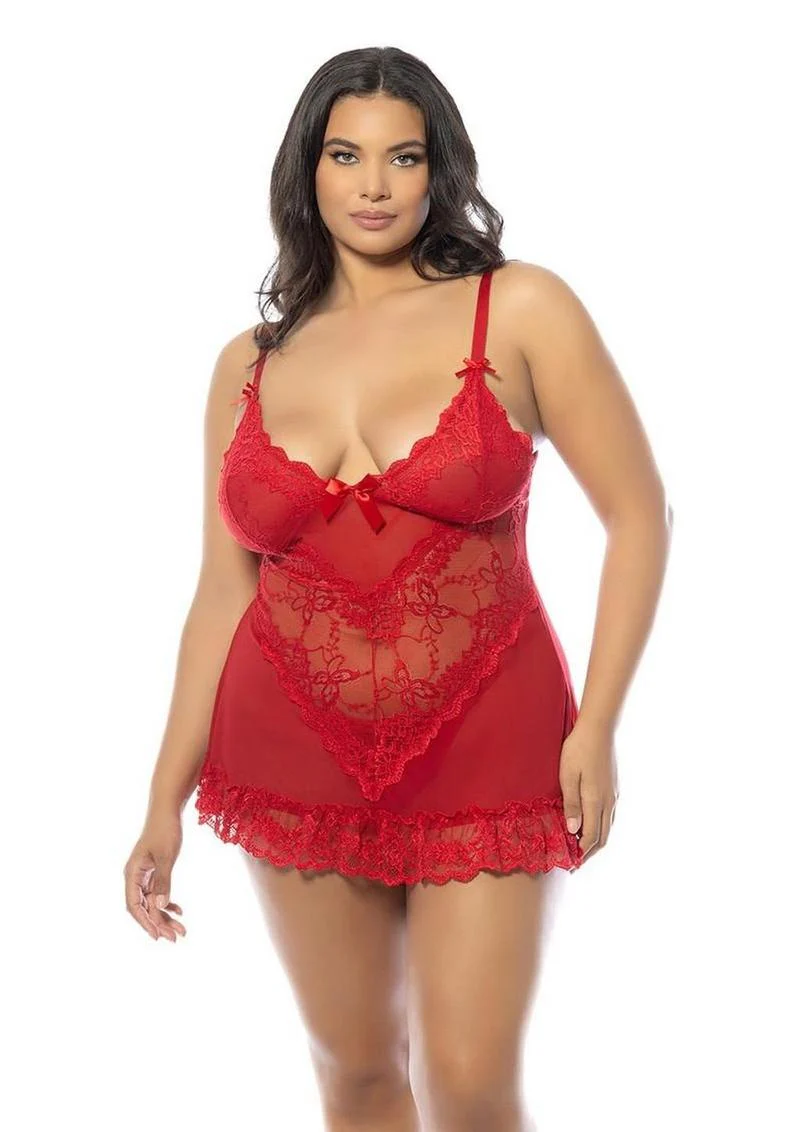 Oh LA LA Cheri Valentine Babydoll Plus - Image 6