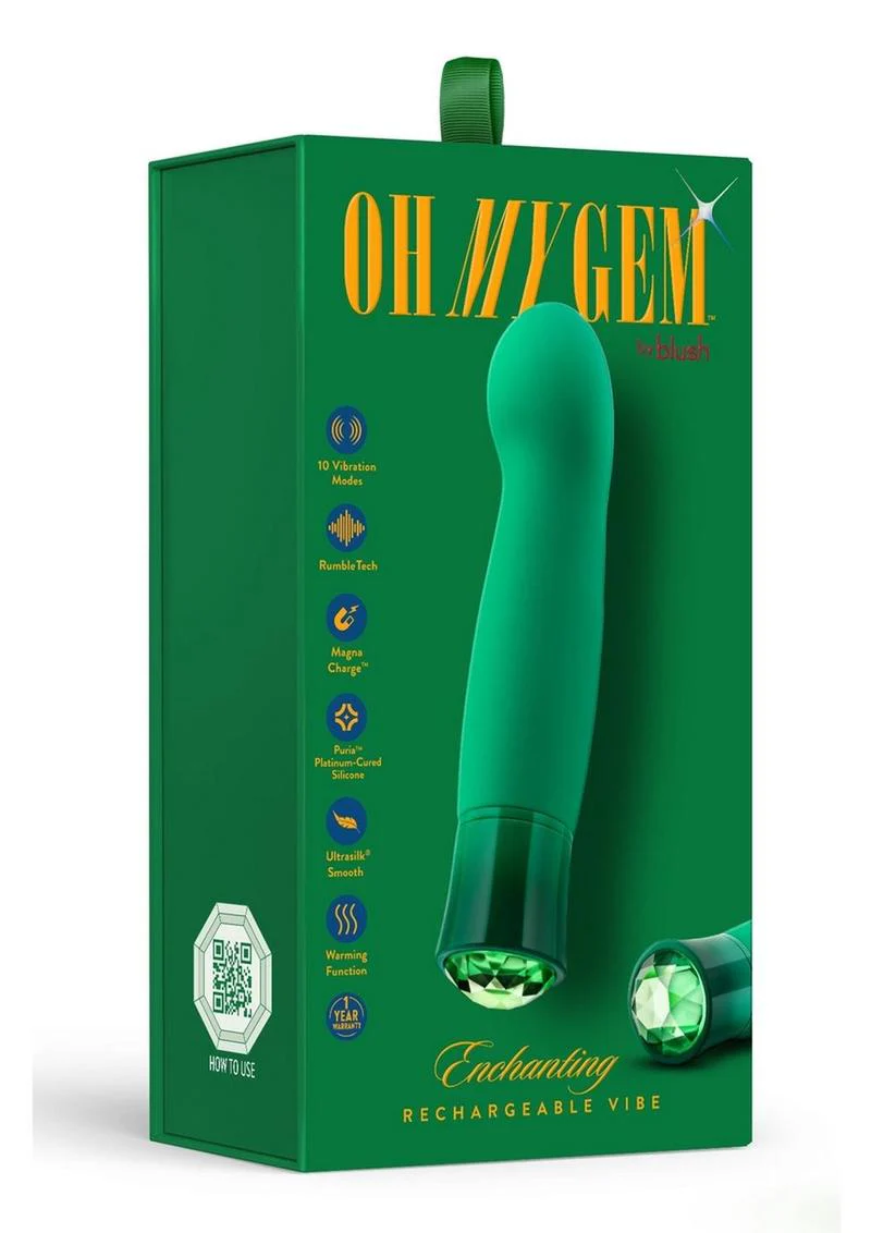 Oh My Gem Enchanting Rechargeable Silicone G-Spot Vibrator - Image 4