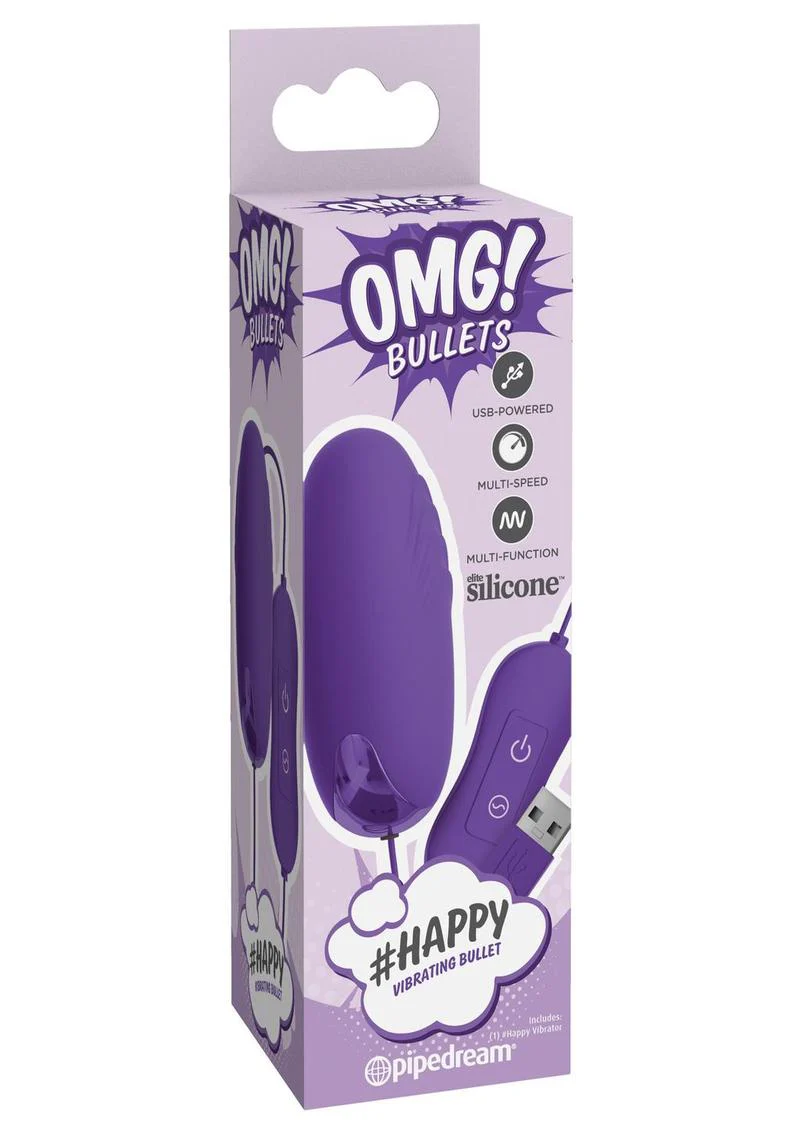 OMG! Happy Bullets USB-Powered Silicone Vibrating Bullet - Image 3