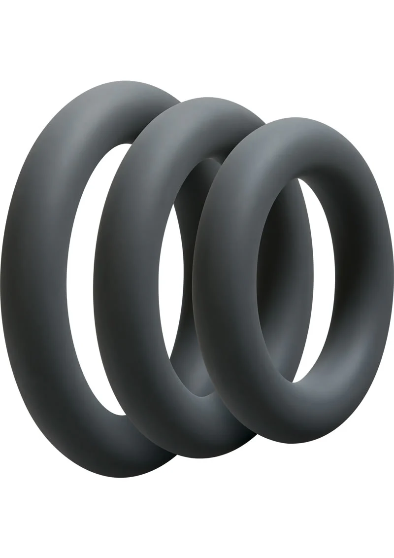 OptiMALE 3 C Ring Set Thick Silicone Cock Ring - Image 3